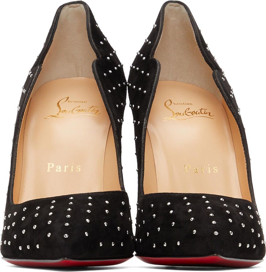 Christian Louboutin Black Suede Hot Chick 100mm Heels