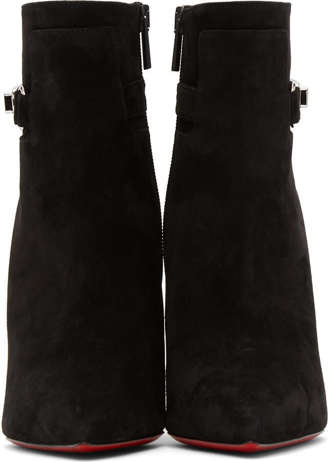 Christian Louboutin Black Suede Lock So Kate 100 Boots - Picture 2