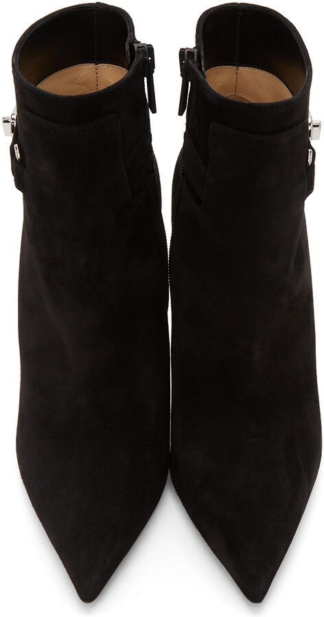 Christian Louboutin Black Suede Lock So Kate 100 Boots - Picture 3