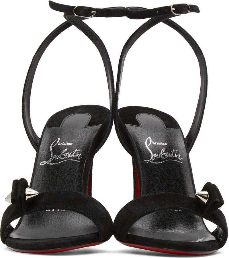 Christian Louboutin Black Suede Umberta 100 Heels - Picture 3