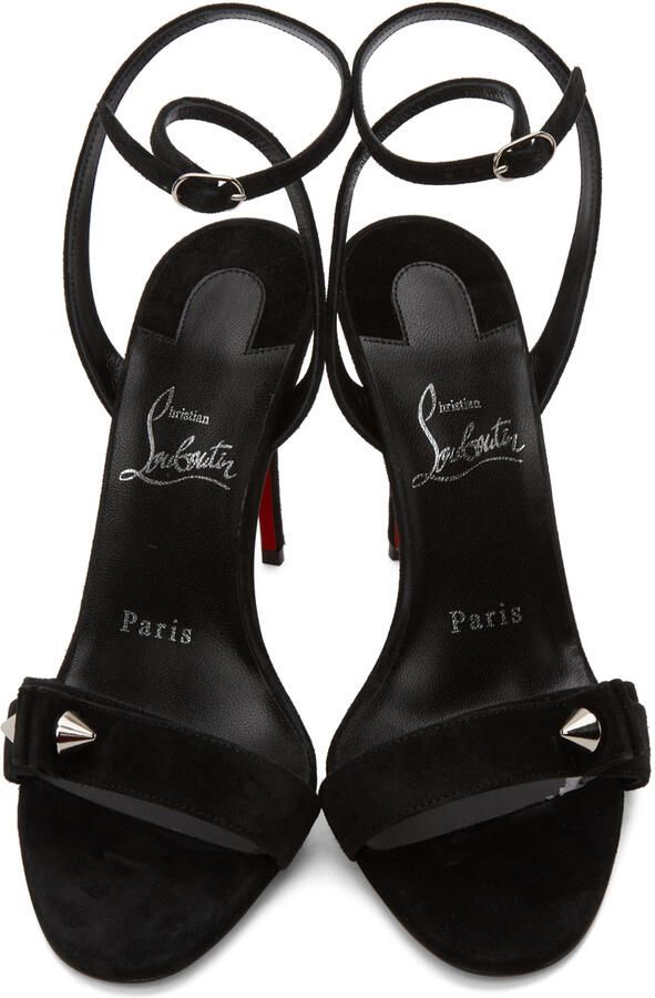 Christian Louboutin Black Suede Umberta 100 Heels - Picture 4