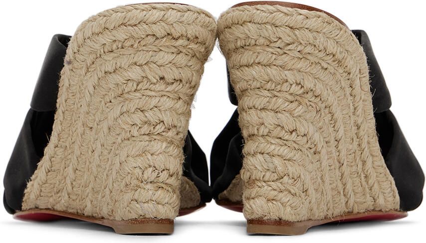 Christian Louboutin Black Wedge Heeled Sandals