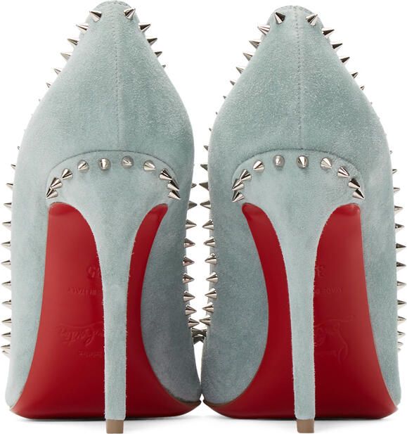 Christian Louboutin Blue Anjalina 100 Heels - Picture 4