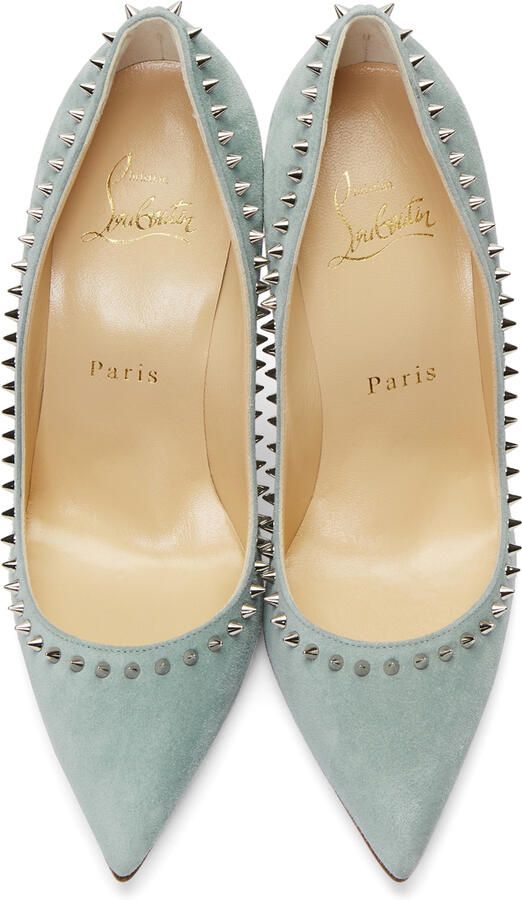 Christian Louboutin Blue Anjalina 100 Heels - Picture 2