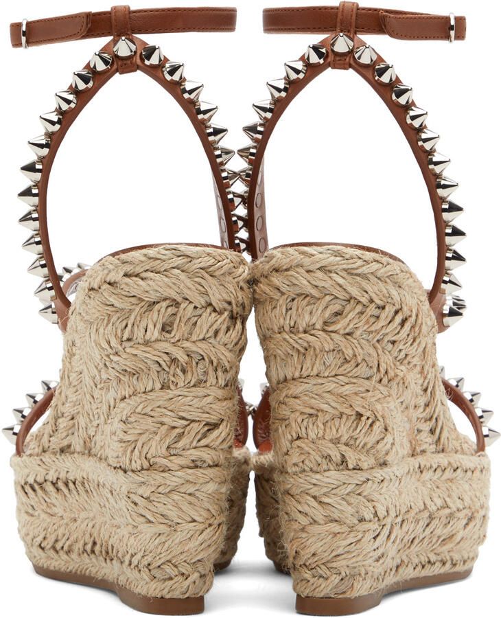 Christian Louboutin Brown Mafaldina Zeppa 120 Heeled Sandals - Picture 3