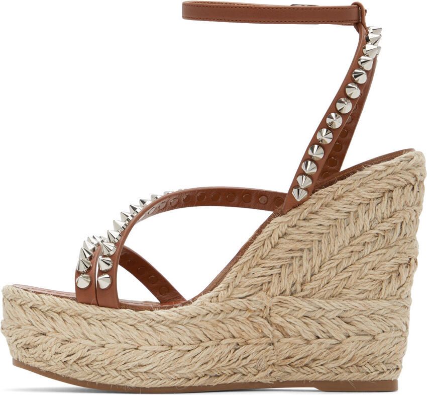 Christian Louboutin Brown Mafaldina Zeppa 120 Heeled Sandals - Picture 2