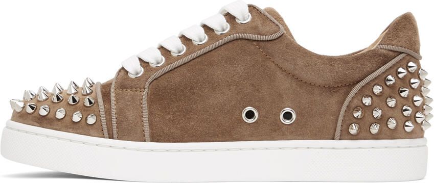Christian Louboutin Brown Suede Vieira 2 Orlato Sneakers - Picture 2