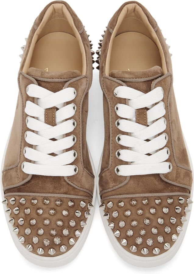 Christian Louboutin Brown Suede Vieira 2 Orlato Sneakers