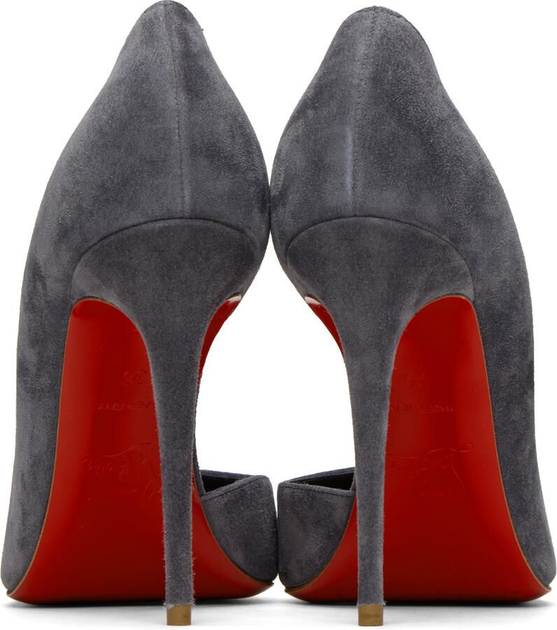 Christian Louboutin Gray Iriza 100 Heels