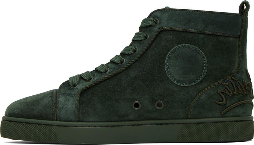 Christian Louboutin Green Fun Louis Sneakers - Picture 3