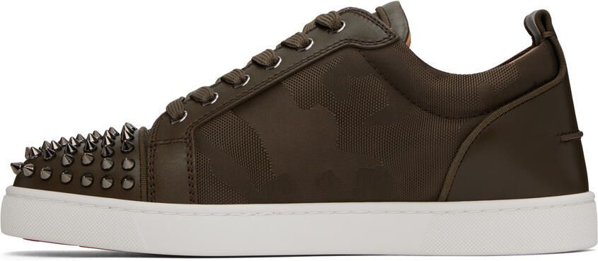 Christian Louboutin Khaki Louis Junior Spikes Sneakers - Picture 3