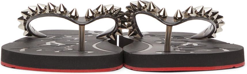 Christian Louboutin Loubi Flip Spikes Donna Flat Sandals - Picture 3
