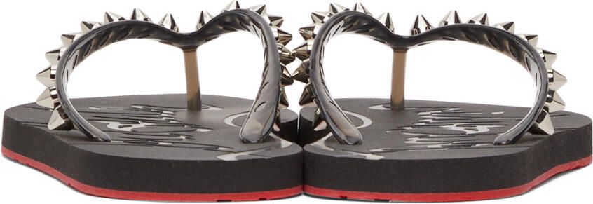 Christian Louboutin Loubi Flip Spikes Donna Flat Sandals - Picture 2
