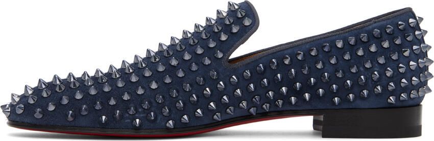 Christian Louboutin Navy Dandelion Spikes Loafers - Picture 3