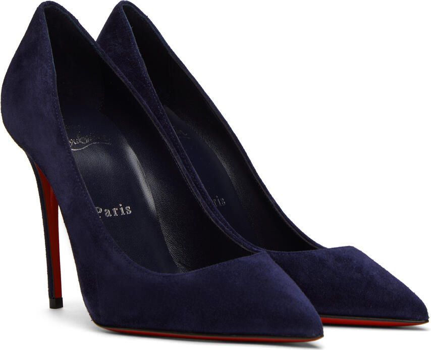 Christian Louboutin Navy Kate 100 Heels - Picture 2