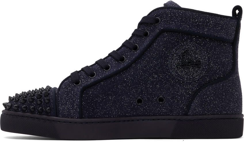 Christian Louboutin Navy Lou Spikes Orlato Sneakers - Picture 3