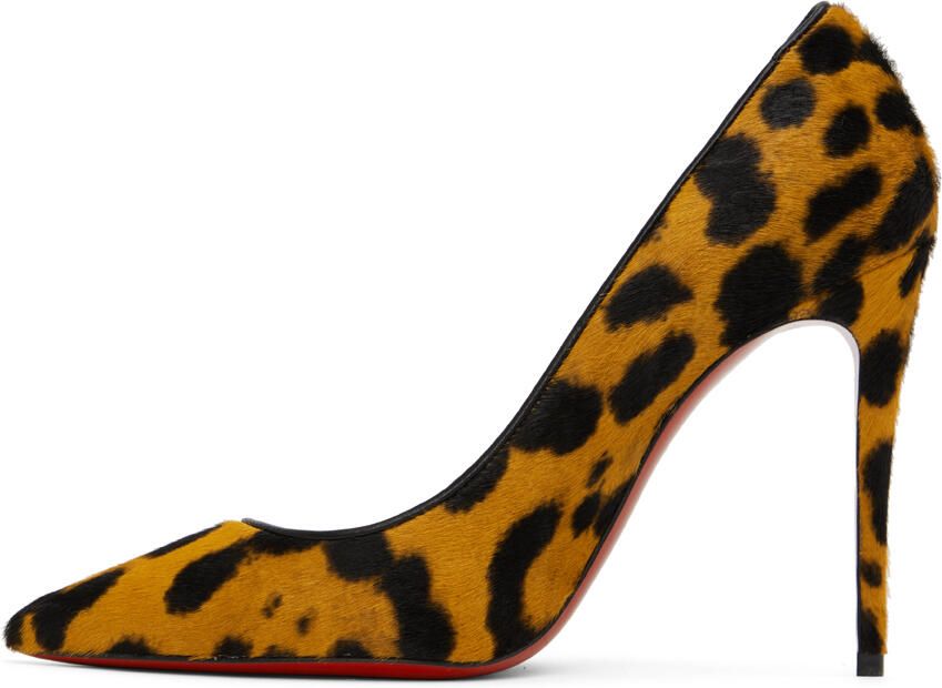 Christian Louboutin Orange & Black Kate 100 Heels - Picture 3