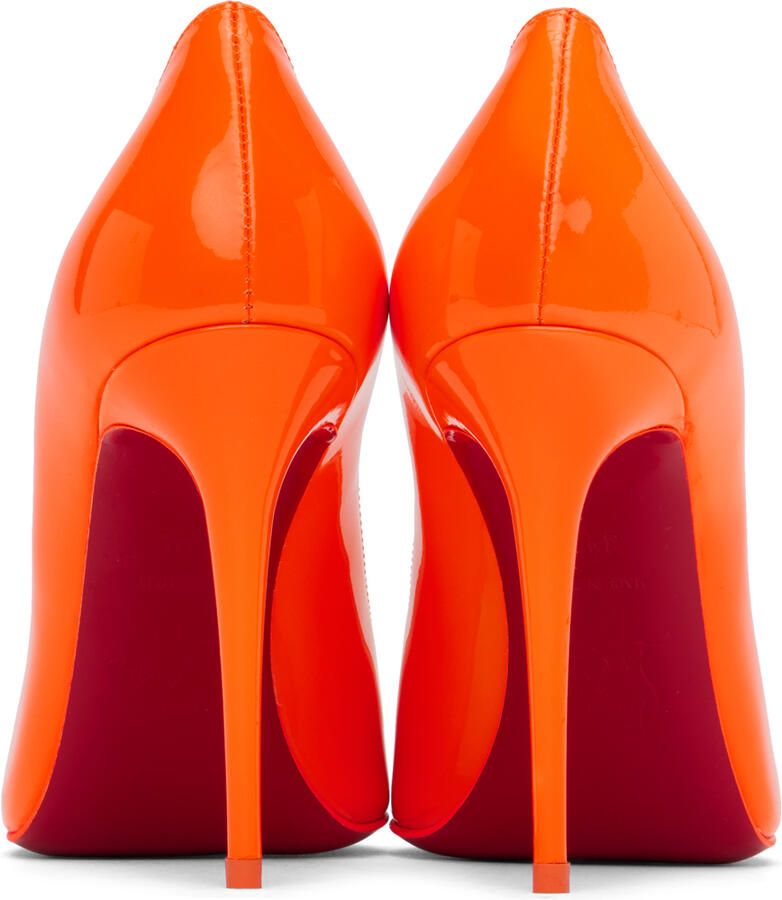 Christian Louboutin Orange Kate 100 Heels