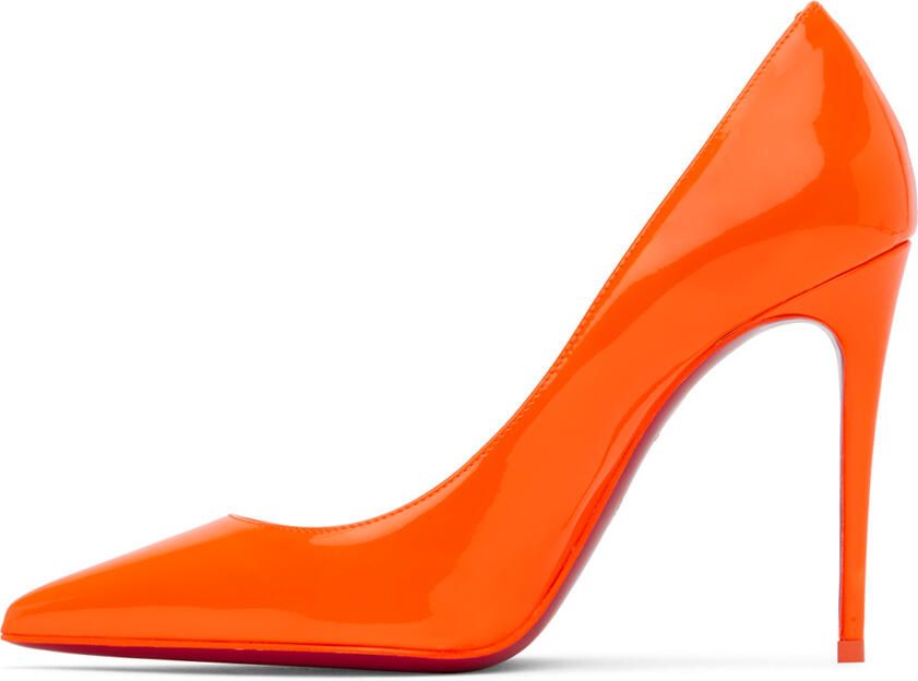 Christian Louboutin Orange Kate 100 Heels - Picture 3