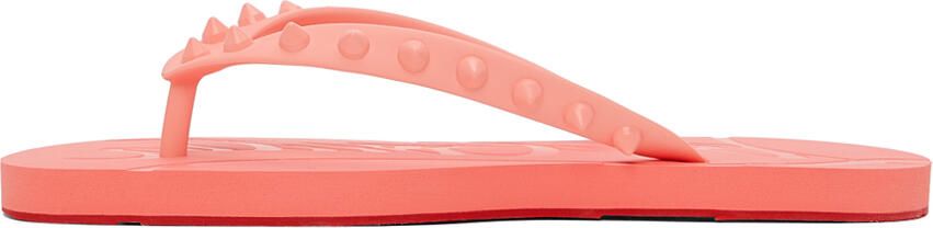 Christian Louboutin Pink Loubi Flip Thong Sandals - Picture 4