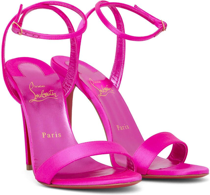 Christian Louboutin Pink Loubigirl 100 Heeled Sandals - Picture 3