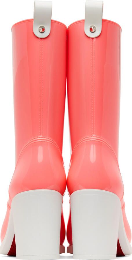 Christian Louboutin Pink PVC Loubirain 70 Boots - Picture 3