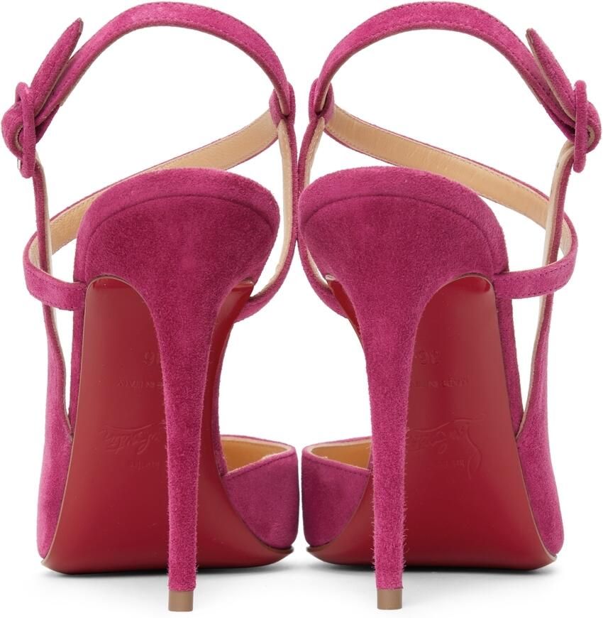 Christian Louboutin Pink Suede JenLove 100 Heels