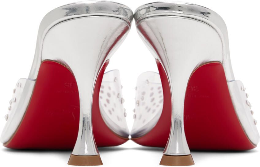 Christian Louboutin Silver Degramule Strass 85 Heeled Sandals