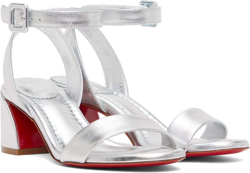 Christian Louboutin Silver Miss Sabina 55 Heeled Sandals - Picture 2
