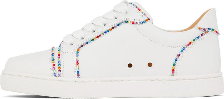 Christian Louboutin White Bordo Strass Sneakers - Picture 3