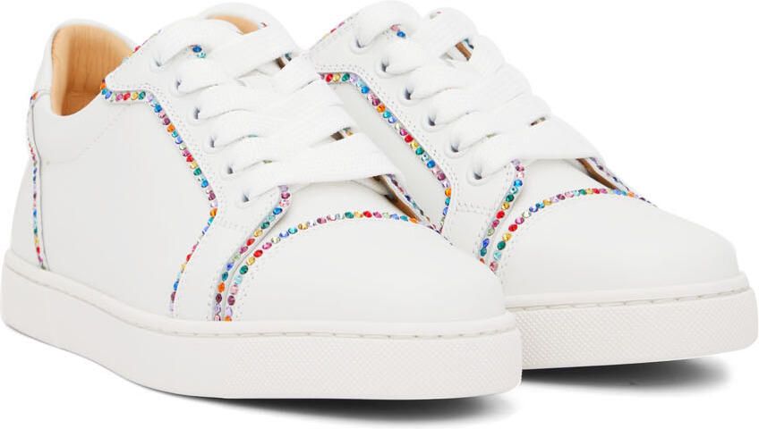 Christian Louboutin White Bordo Strass Sneakers - Picture 2