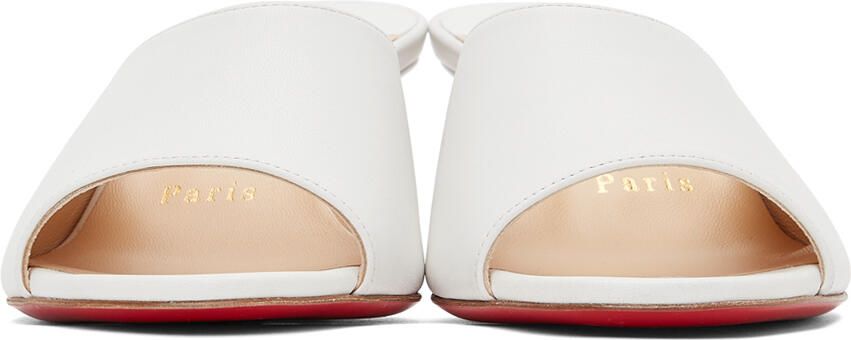 Christian Louboutin White East 55 Mules - Picture 3