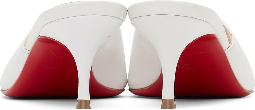 Christian Louboutin White East 55 Mules - Picture 2