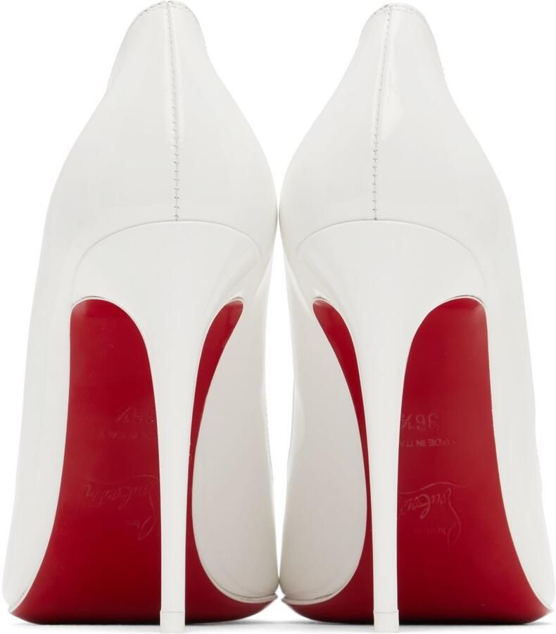 Christian Louboutin White Patent Hot Chick 100 Heels