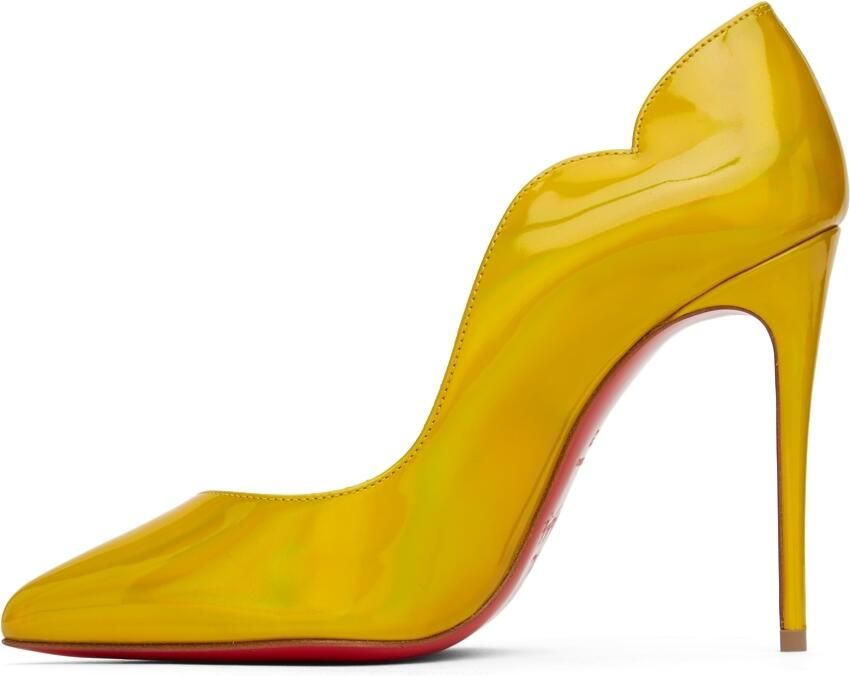 Christian Louboutin Yellow Hot Chick 100mm Heels - Picture 3