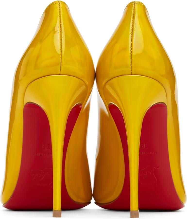 Christian Louboutin Yellow Hot Chick 100mm Heels - Picture 2