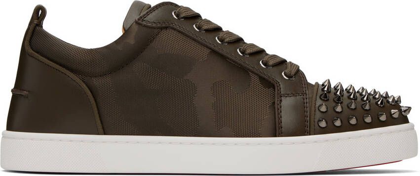 Christian Louboutin Khaki Louis Junior Spikes Sneakers - Picture 4