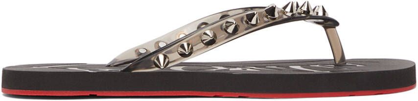 Christian Louboutin Loubi Flip Spikes Donna Flat Sandals - Picture 5