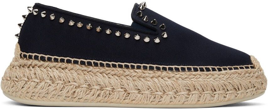 Christian Louboutin Navy Espaboat Espadrilles - Picture 5