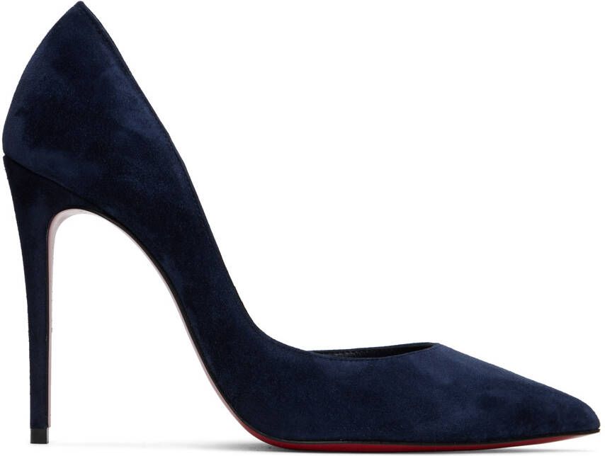 Christian Louboutin Navy Iriza Heels - Picture 5