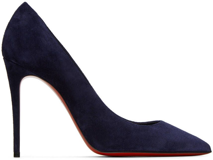 Christian Louboutin Navy Kate 100 Heels - Picture 4