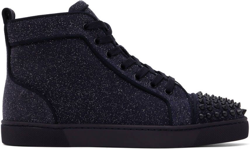 Christian Louboutin Navy Lou Spikes Orlato Sneakers - Picture 4