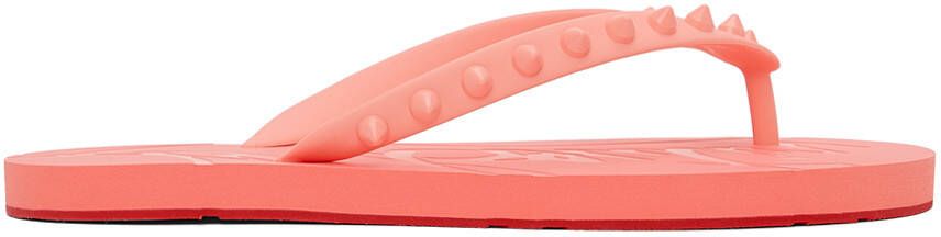 Christian Louboutin Pink Loubi Flip Thong Sandals - Picture 5