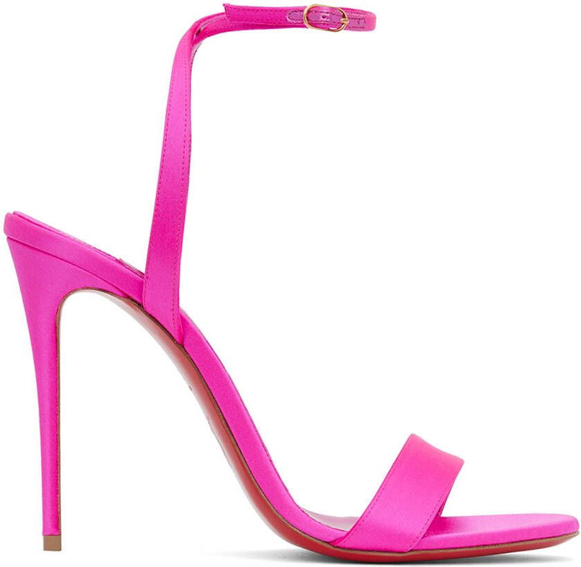 Christian Louboutin Pink Loubigirl 100 Heeled Sandals - Picture 5