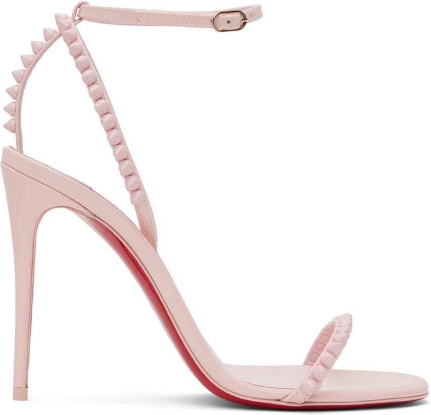 Christian Louboutin Pink So Me 100 Heeled Sandals - Picture 4