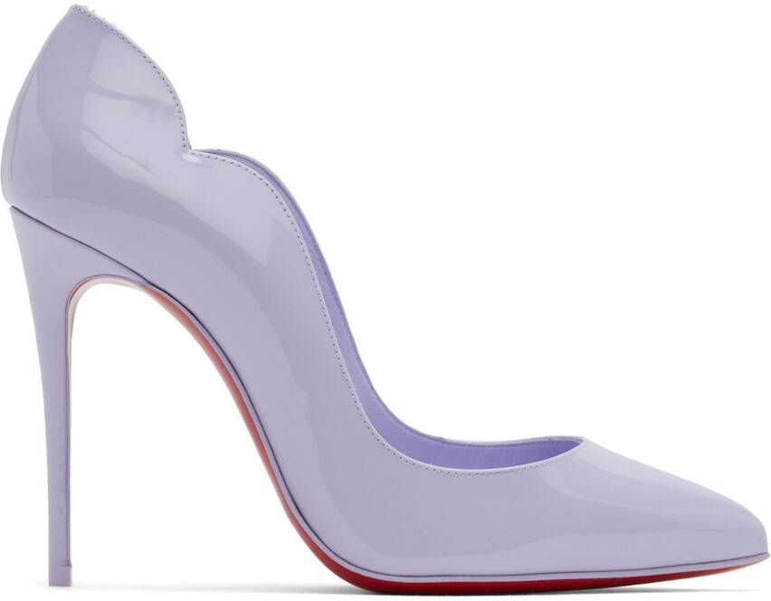 Christian Louboutin Purple Hot Chick 100 Heels - Picture 5
