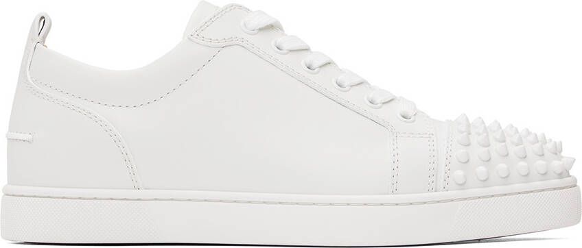 Christian Louboutin White Louis Junior Spikes Sneakers