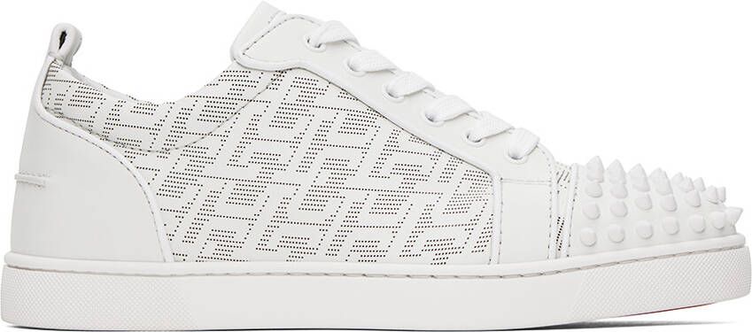 Christian Louboutin White Louis Junior Spikes Sneakers - Picture 5