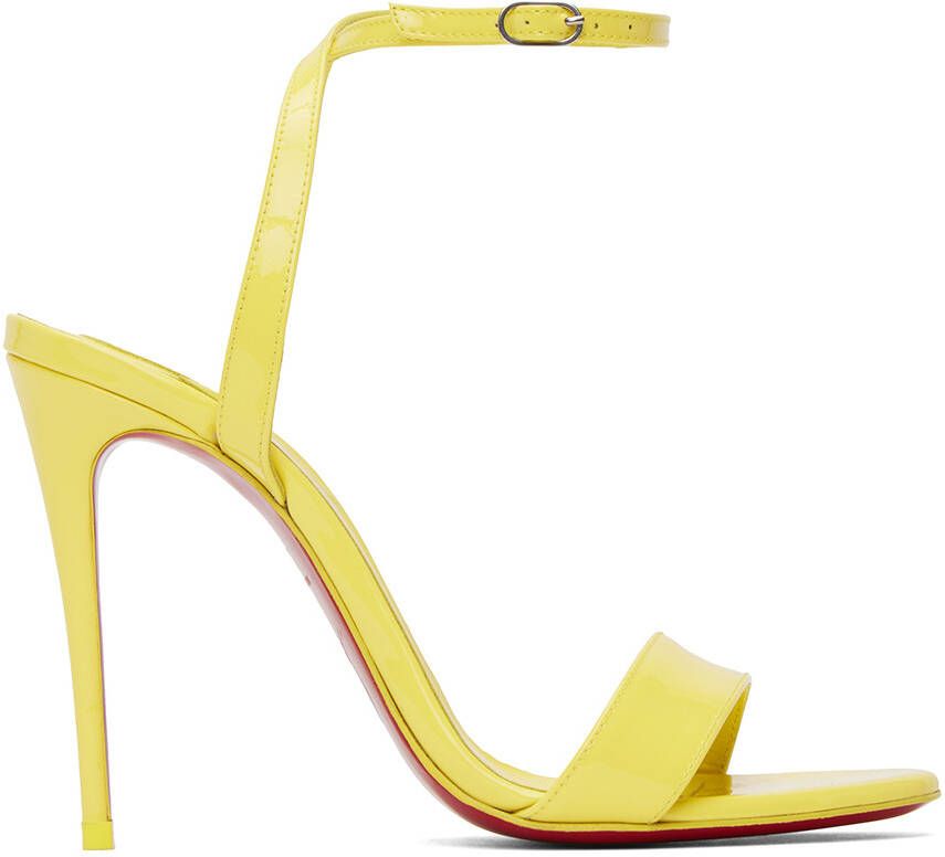 Christian Louboutin Yellow Loubigirl 100 Heeled Sandals - Picture 5