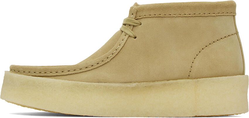 Clarks Originals Beige Wallabee Cup Boots - Picture 3